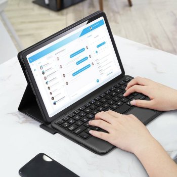Dux Ducis TK Series Bluetooth klaviatūros dėklas, skirtas Samsung Tab S6 Lite, juodas