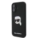 Karl Lagerfeld Silicone Karl & Choupette MagSafe dėklas iPhone 16 telefonui, juodas
