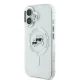 Karl Lagerfeld IML Metal Karl&Choupette Head MagSafe dėklas iPhone 16, baltas