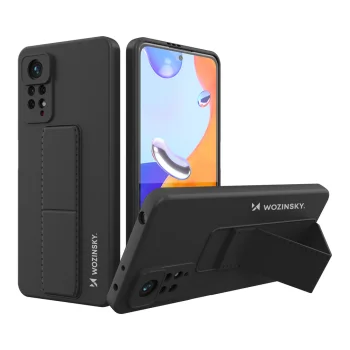 Wozinsky Kickstand Case dėklas su stovu telefonui Xiaomi Redmi Note 11 Pro, juodas