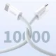 Dudao L6C USB-C į USB-C PD laidas 30W, 1m, šviesiai mėlynas