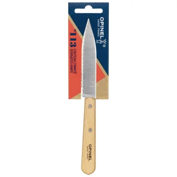 Dantytas virtuvinis peilis Opinel No. 113, 10 cm, natūralus