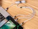 3-in-1 USB Phone Cable (Lightning, Micro USB, Type-C), 1.2m, Silver