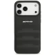 Mercedes AMG Leather Debossed Lines dėklas, skirtas iPhone 18 Pro Max / 17 Pro Max, juodas