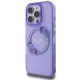 Guess IML Flowers Wreath MagSafe dėklas iPhone 16 Pro telefonui, violetinis