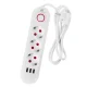 Maitinimo ilginintuvas Maclean MCE394 W, 3 lizdai + 3x USB, 2500W, 1.5m, baltas