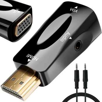 Vaizdo adapteris keitiklis HDMI - VGA su 3.5 mm garso laidu