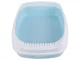 Open Cat Litter Box with Frame and Scoop, 45x34x12 cm, Blue