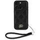 Karl Lagerfeld Quilted Initial Logo dėklas iPhone 16 Pro Max, juodas