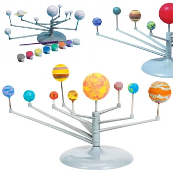 Creative 3D solar system model kit for kids, educational painting set