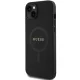 Guess dėklas iPhone 15 Plus telefonui Saffiano MagSafe, juodas
