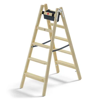 Medinės dvipusės kopėčios Hailo Master H80, 2 x 5 pakopos