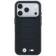 BMW M Blue Perfo Metal Logo MagSafe dėklas iPhone 18 Pro / 17 Pro, juodas