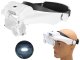 Headband Magnifier with 3 LED Lights and 6 Detachable Lenses