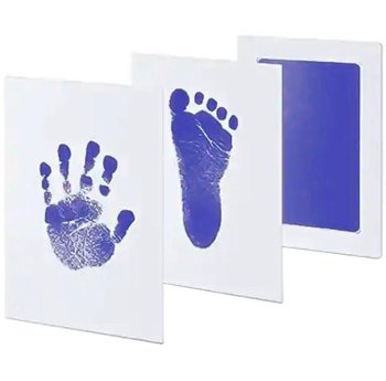 Mess-Free Baby Handprint or Footprint Kit, 8x12.5 cm, Blue