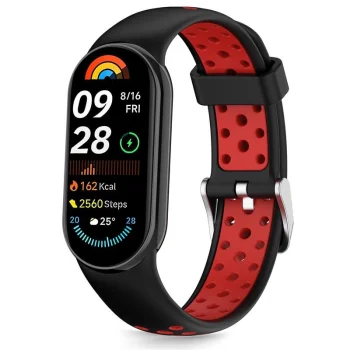 Tech-Protect IconBand Air dirželis Xiaomi Smart Band 8 / 9 / 10 / NFC - juodas/raudonas