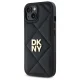 DKNY Quilted Stack Logo dėklas, skirtas iPhone 15, juodas