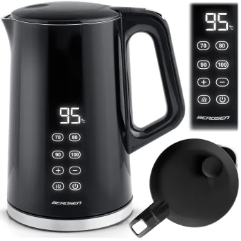 Elektrinis virdulys Berdsen Bd-71, 1.7 l, juodas/sidabrinis