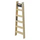 Dvipusės medinės kopėčios Hailo Master H80, 2x6 pakopos, rudos