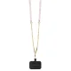 Guess Crossbody 4G Metal Logo dėklas iPhone 15 Plus telefonui, rožinis