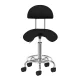 Activeshop 6001 kosmetologo kėdė su atlošu, juoda