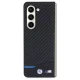 BMW Leather Carbon dėklas skirtas Samsung Galaxy Z Fold 5, juodas