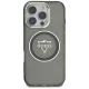 Guess IML Metal Mountain Logo MagSafe dėklas iPhone 16 Pro telefonui, juodas