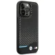 Apple iPhone 14 Pro Max 6,7\" BMW Leather Carbon Case Cover (BMHCP14X22NBCK), Black