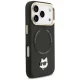 Karl Lagerfeld Big Strap Choupette dėklas iPhone 17 Pro Max su MagSafe, juodas