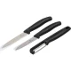 Daržovių peilių rinkinys su skustuku Victorinox Swiss Classic, 3 dalių, juodas