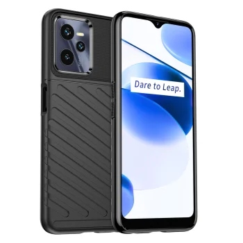 Dėklas Thunder Case telefonui Realme C35, TPU, juodas