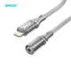 BWOO BZ66 garso adapteris iš Lightning į 3.5 mm, pilkas