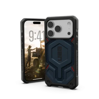 UAG Monarch Pro MagSafe dėklas iPhone 17 Pro telefonui, tamsiai mėlynas