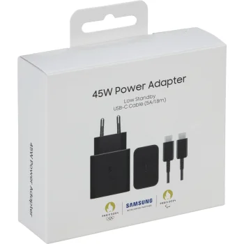 Įkroviklis Samsung EP-T4511XBEGEU 45W su USB-C laidu (1.8m) - baltas