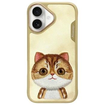 Dėklas Nimmy Big Eyed Pet 2.0 Cat, skirtas iPhone 16, žalias
