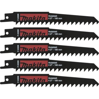 Makita P-04999 tiesinio pjūklo geležtės medžiui 150 mm, 5 vnt.