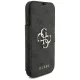 Guess Book 4G Metal Logo atverčiamasis dėklas iPhone 17 Pro, juodas
