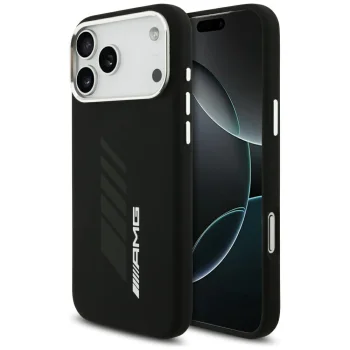 AMG Silicone Oversize Rhombs MagSafe Phone Case Cover iPhone 17 Pro Max - Black