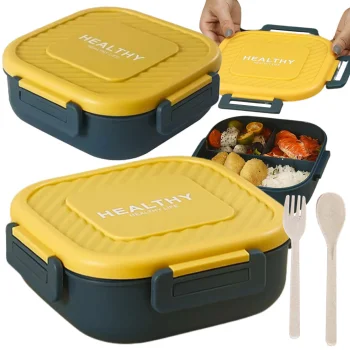Lunchbox breakfast container lunch with compartments cutlery