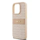 DKNY Mono Stripe & Metal Logo Case for iPhone 15 Pro, Pink