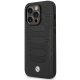 BMW dėklas iPhone 14 Pro Max (BMHCP14X22RPSK) Leather Seats Pattern, juodas