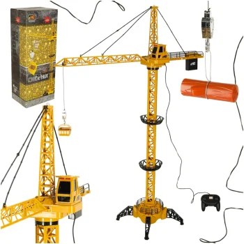 RC nuotolinio valdymo statybinis kranas su priedais, 128 cm