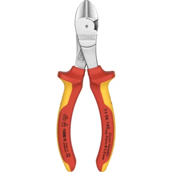 Šoninės kirpimo replės KNIPEX 74 06 160, 160 mm, raudona/geltona