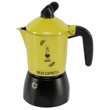 Bialetti ORZO EXPRESS 2TZ Barley Coffee Maker, Yellow/Black