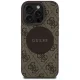 Guess iPhone 16 Pro Max dėklas 4G Circle Classic Logo MagSafe, rudas