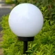 Sodo saulės energijos LED šviestuvai-rutuliai RGB 10 cm, 4 vnt.