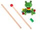 Wooden Push Toy with Handle Frog