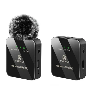 Belaidis prisegamas mikrofonas PULUZ PU3153B 1 TX + 1 RX