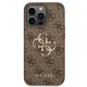 Guess 4G Big Metal Logo dėklas, skirtas iPhone 14 Pro, rudas