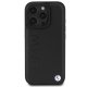 BMW dėklas, skirtas iPhone 16 Pro Max, Leather Hot Stamp, juodas